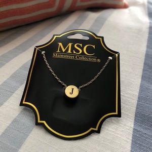 Gold monogram necklace